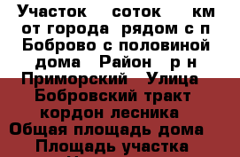 Участок 20 соток, 35 км от города, рядом с п.Боброво с половиной дома › Район ­ р-н Приморский › Улица ­ Бобровский тракт, кордон лесника › Общая площадь дома ­ 93 › Площадь участка ­ 200 › Цена ­ 600 000 - Архангельская обл., Архангельск г. Недвижимость » Дома, коттеджи, дачи продажа   